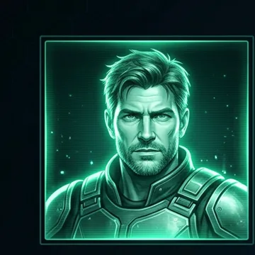 Calisthenics style: holographic avatar of a short-haired man in tactical gear