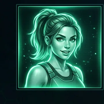 Speed style: holographic avatar of an athletic woman with a ponytail